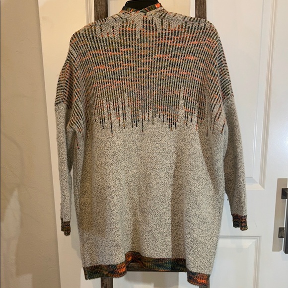 Chic Multicolor Open-Front Cardigan L - Picture 7 of 7